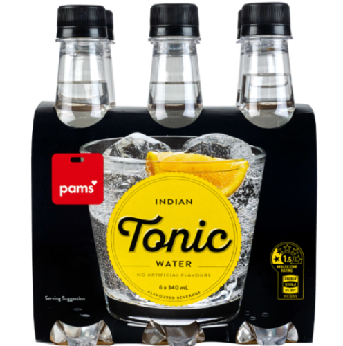 Pams Indian Tonic Water 340ml 6pk