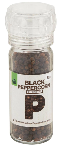 WW Black Peppercorn Grinder 50g
