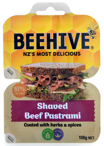 Beehive Shaved Beef Pastrami 100g