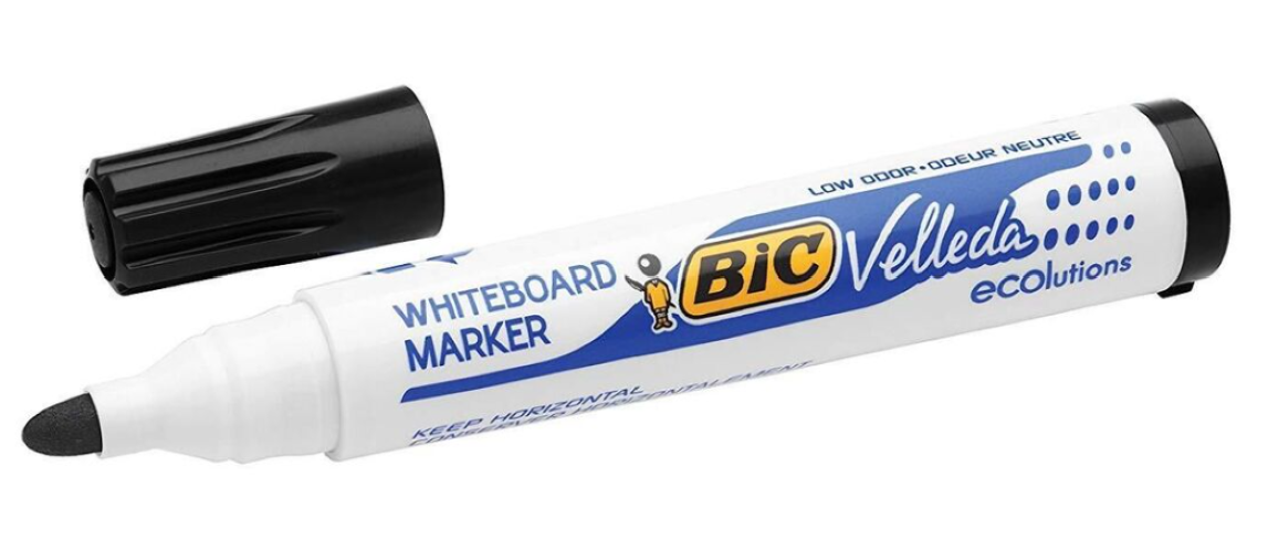 Bic Velleda Ecolution Bullet Tip Black Whiteboard Marker