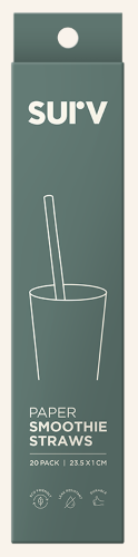 Surv Paper Straws Smoothie 20pk