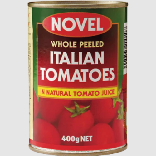 Novel Authentic Italian Whole Peeled Tomatoes 400g