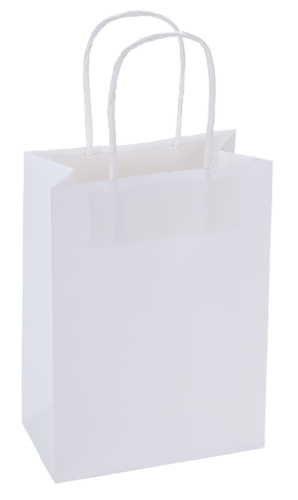 White Small Handle Paper Bag 12Wx27Hx11D