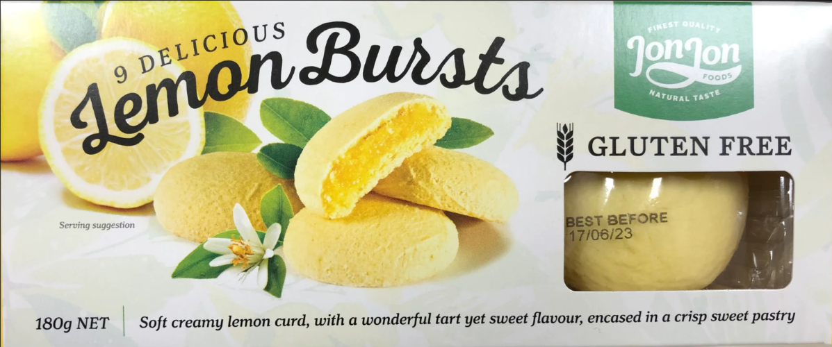 JonJon Bakery GF Lemon Bursts 180g