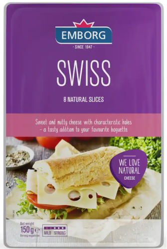 Emborg Swiss Slices 150g