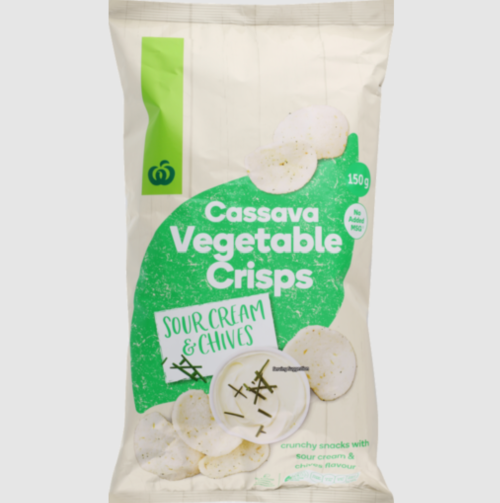 CD Cassava Vegetable Crisps Sour Cream & Chives 150g