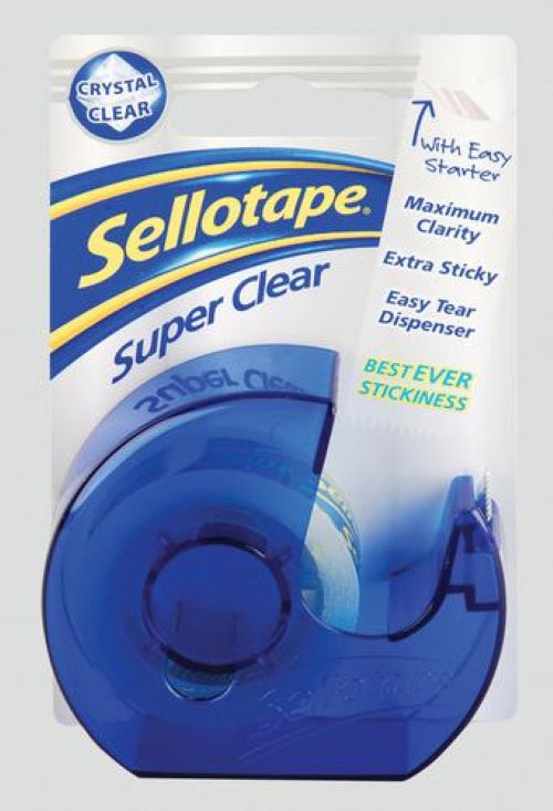 Sellotape Super Clear 18mm x 15m On Dispenser