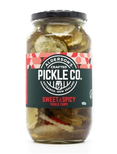 Aldersons Pickle Co Crafted Sweet & Spicy Pickle Chips 985g