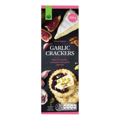 WW Garlic Crackers 185g