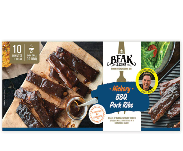 Beak&Son Pork Ribs Hickory BBQ per kg