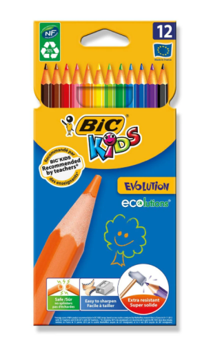 Bic Kids Evolution Colouring Pencils 12pk