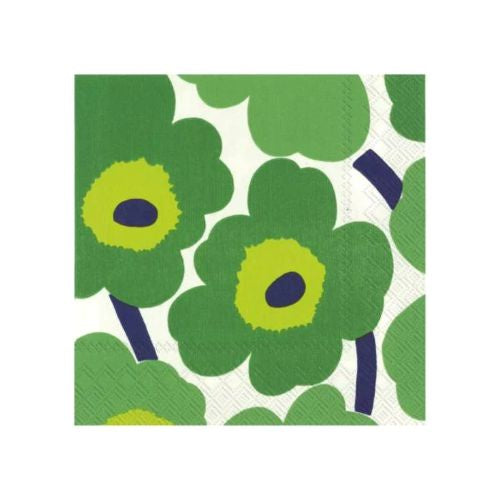 Unikko Green Cocktail Serviettes