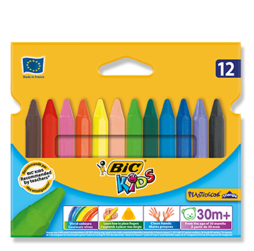 Bic Kids Crayon Triangular Shape 12pk