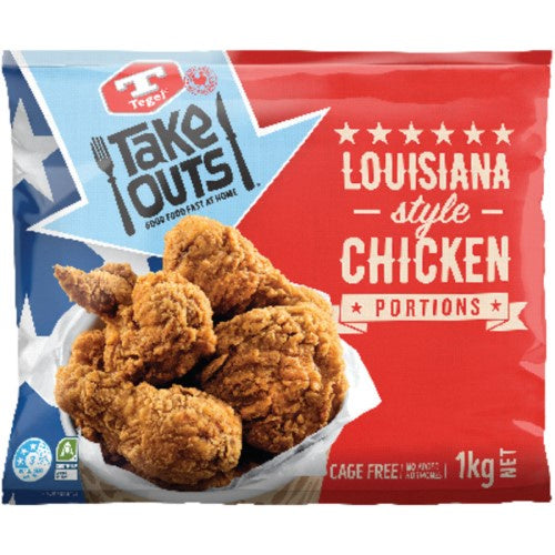 Tegel Take Outs Louisiana Style Chicken Portions 1kg