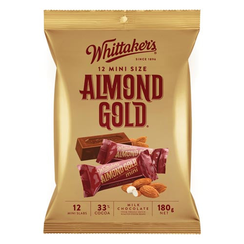 Whittakers Mini Size Almond Gold 180g