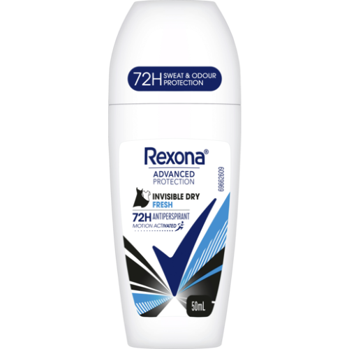 Rexona Womens Advance Protection Invisible Dry Fresh 72h Antiperspirant Roll On 50ml