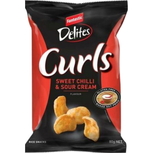 Fantastic Delites Curls Sweet Chilli & Sour Cream 80g