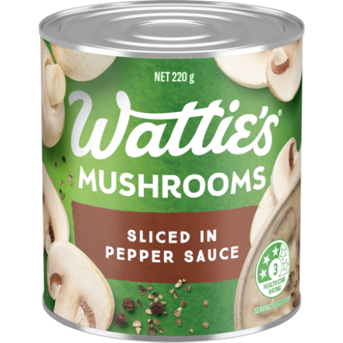 Watties Mushrooms in Pepper Sauce 220g