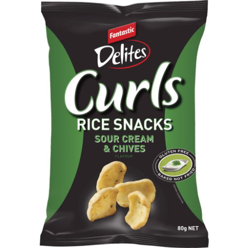 Fantastic Delites Curls Sour Cream & Chives 80g