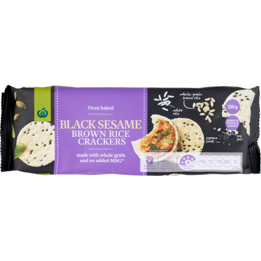 CD Black Sesame Brown Rice Crackers 100g