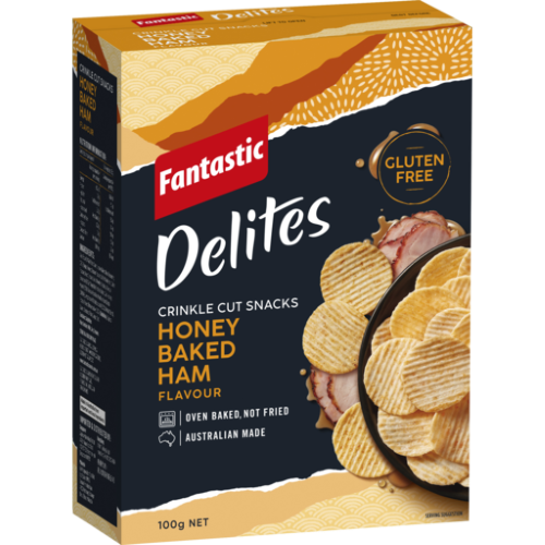 Fantastic Delites Honey Baked Ham Crackers 100g