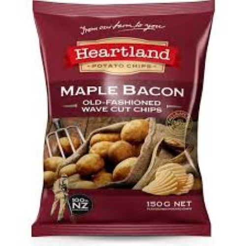 Heartland Maple Bacon Old Fashioned Wave Cut Potato Chips 150g