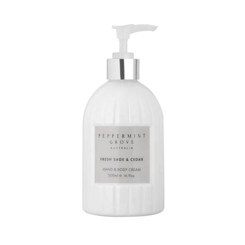 Pepermint Grove Fresh Sage & Cedar - Hand & Body Cream 500ml