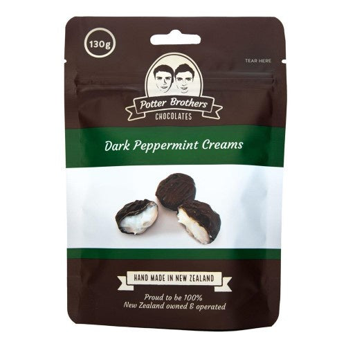 Potter Brothers Chocolates Dark Peppermint Creams 130g