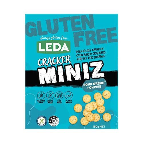 Leda Cracker GF Miniz Sour Creme & Chives Share Pack 150g