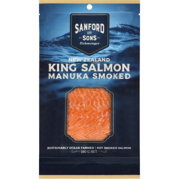 Sanford Cold Manuka Smoked NZ King Salmon 180g