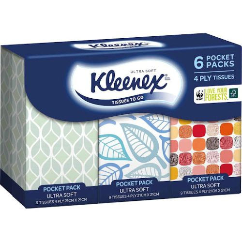 Kleenex Ultra Soft Pocket Tissues 6pk