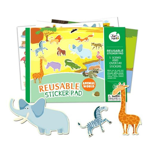 Jarmelo Reuseable Sticker Pad - Animal World
