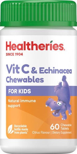 Healtheries Kidscare VitC + Echinacea Tab 60pk
