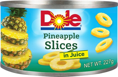 Dole Pineapple Slices In Juice 227g