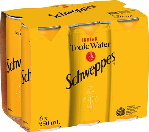 Schweppes Indian Tonic Water 250ml x 6pk