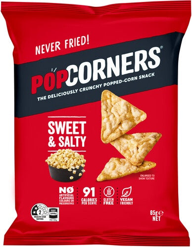 Pop Corners Sweet & Salty Popped Corn Snack 85g