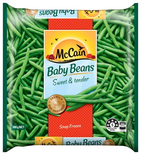 McCains Whole Green Baby Beans 500g