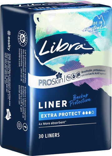 Libra Proskin Dry Long Sanitary Liners 30pk