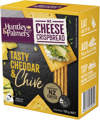 Huntley & Palmers Tasty Cheddar & Chives Cheese Crispbread 150g