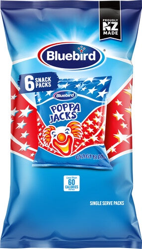 Bluebird Poppa Jacks Corn Snacks 6pk 72g