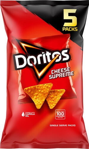 Doritos Cheese Supreme Corn Chips 5pk 90g