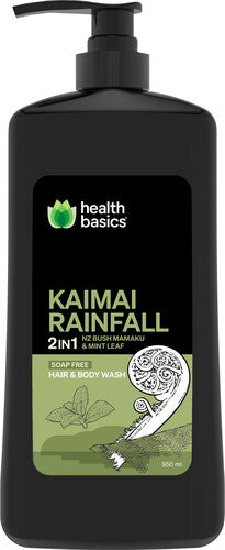 Health Basics Kaimai Rainfall 2 In 1 Hair & Body Wash 950ml