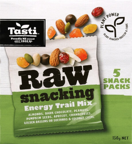 Tasti Raw Snacking Energy Trail Mix 5pk 150g