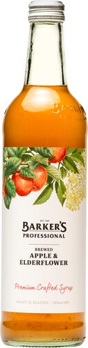 Barkers Brewed Apple & Elderflower Syrup 500ml