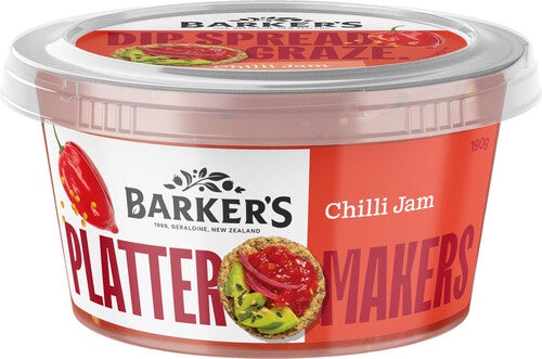 Barkers Platter Makers Chilli Jam 190g
