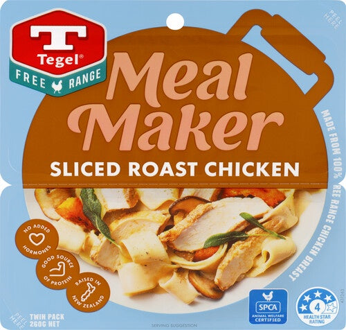 Tegel Free Range Meal Maker Sliced Roast Chicken 260g