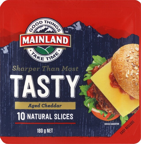 Mainland Tasty Cheese Slices 180g (10 Slices)