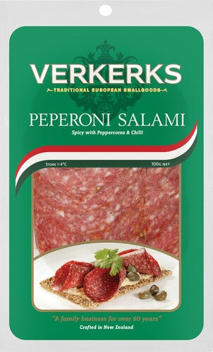 Verkerks Pepperoni Salami Sliced 100g