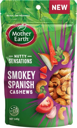 Mother Earth Nutty Sensations Smokey Spanish Cashews 140g