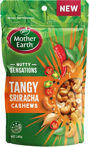 Mother Earth Nutty Sensations Tangy Sriracha Cashews 140g